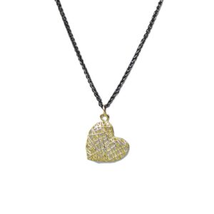 Collier mit Behang Herz 925 AG / 585 GG