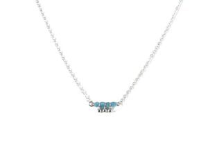 Collier Mehrsteiner 925 Ag rhodiniert