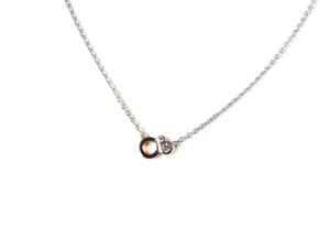 Collier Mehrsteiner 925 AG bic. rosé/weiss
