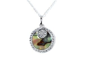 Collier mit Perle 925 Ag rhodiniert