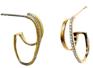 Creolen 925 AG bic. gelb/weiss