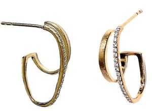 Creolen 925 AG bic. gelb/weiss