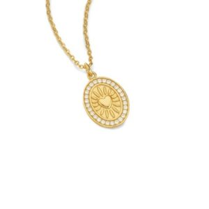 Collier mit Behang 925 AG gelb vergoldet