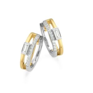 Creolen bicolor 925 AG gelb vergoldet