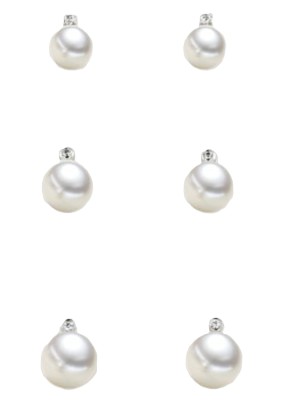 Ohrstecker Perle 925 Ag rhodiniert