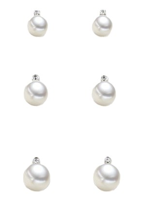 Ohrstecker Perle 925 Ag rhodiniert