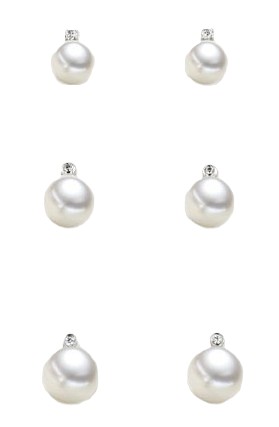 Ohrstecker Perle 925 Ag rhodiniert