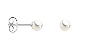 Ohrstecker Perle 925 Ag rhodiniert