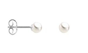 Ohrstecker Perle 925 Ag rhodiniert