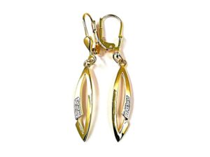 Ohrhänger 925 AG bic. gelb/weiss