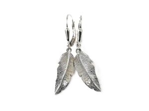 Ohrhänger Feder 925 Ag rhodiniert