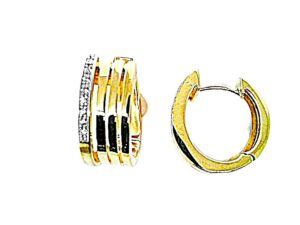 Creolen 925 AG bic. gelb/weiss