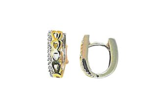 Creolen 925 AG bic. gelb/weiss