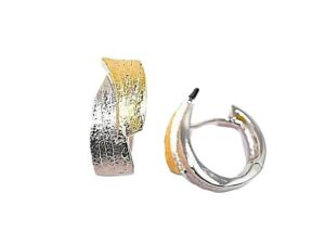 Creolen 925 AG bic. gelb/weiss