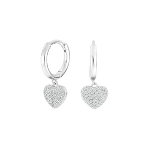 Creolen Herz 925 Ag rhodiniert