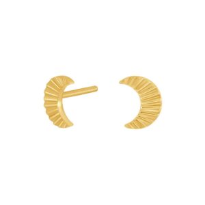 Ohrstecker ohne Stein Mond 925 AG gelb vergoldet