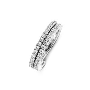 Damenring Mehrsteiner 925 Ag rhodiniert