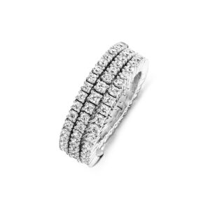 Damenring Mehrsteiner 925 Ag rhodiniert