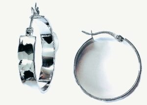 Creolen 925 Ag rhodiniert