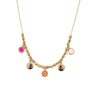 Collier Mehrsteiner 925 AG gelb vergoldet