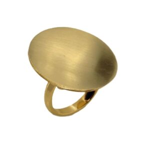 Damenring ohne Stein 925 AG gelb vergoldet