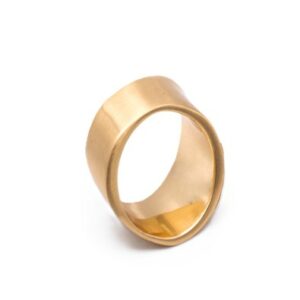 Damenring ohne Stein 925 AG gelb vergoldet