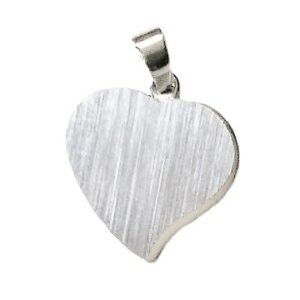 Gravurplatte Herz 925 Ag rhodiniert