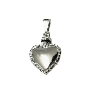 Anhänger Symbole Urne Herz 925 Ag rhodiniert