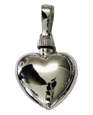Anhänger Symbole Urne Herz 925 Ag rhodiniert