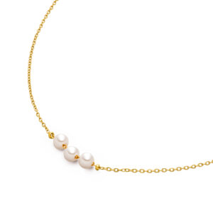 Collier mit Perle Titan gelb