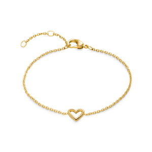 Armband Herz Titan gelb