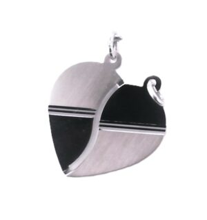 Partneranhänger Herz 925 Ag rhodiniert