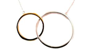 Collier mit Behang Unendlichkeitszeichen 925 AG bic. rosé/weiss