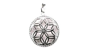 Anhänger ohne Stein Lebensblume 925 Ag rhodiniert