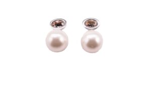 Ohrstecker Perle 925 Ag rhodiniert