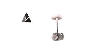 Ohrstecker ohne Stein 925 Ag rhodiniert