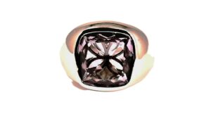 Damenring Einsteiner 925 AG gelb vergoldet