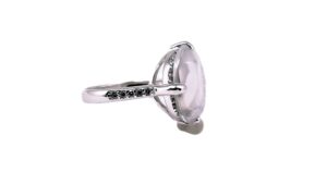 Damenring Mehrsteiner 925 Ag rhodiniert