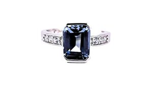 Damenring Mehrsteiner 925 Ag rhodiniert