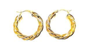 Creolen 375 tricolor Gold