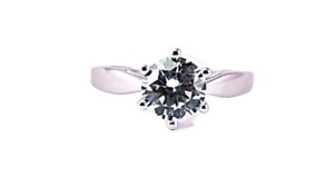 Damenring Solitär Antragsring 375 WG