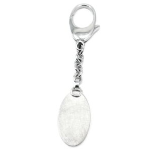 Schlüsselkette Gravurplatte 925 Ag