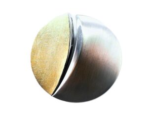 Anhänger ohne Stein 925 AG bic. gelb/weiss