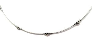 Collier Mehrsteiner Herz 750 Weißgold