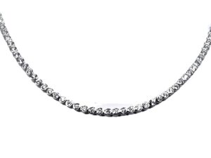 Collier Mehrsteiner Hochzeitsschmuck 925 Ag