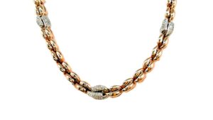 Collier Mehrsteiner 925 AG bic. rosé/weiss