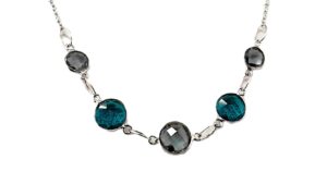 Collier Mehrsteiner 925 Ag rhodiniert