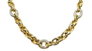 Collier Mehrsteiner 925 AG bic. gelb/weiss