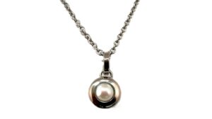 Collier mit Perle Titan