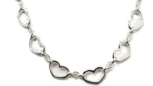 Collier ohne Stein Herz 925 Ag rhodiniert
